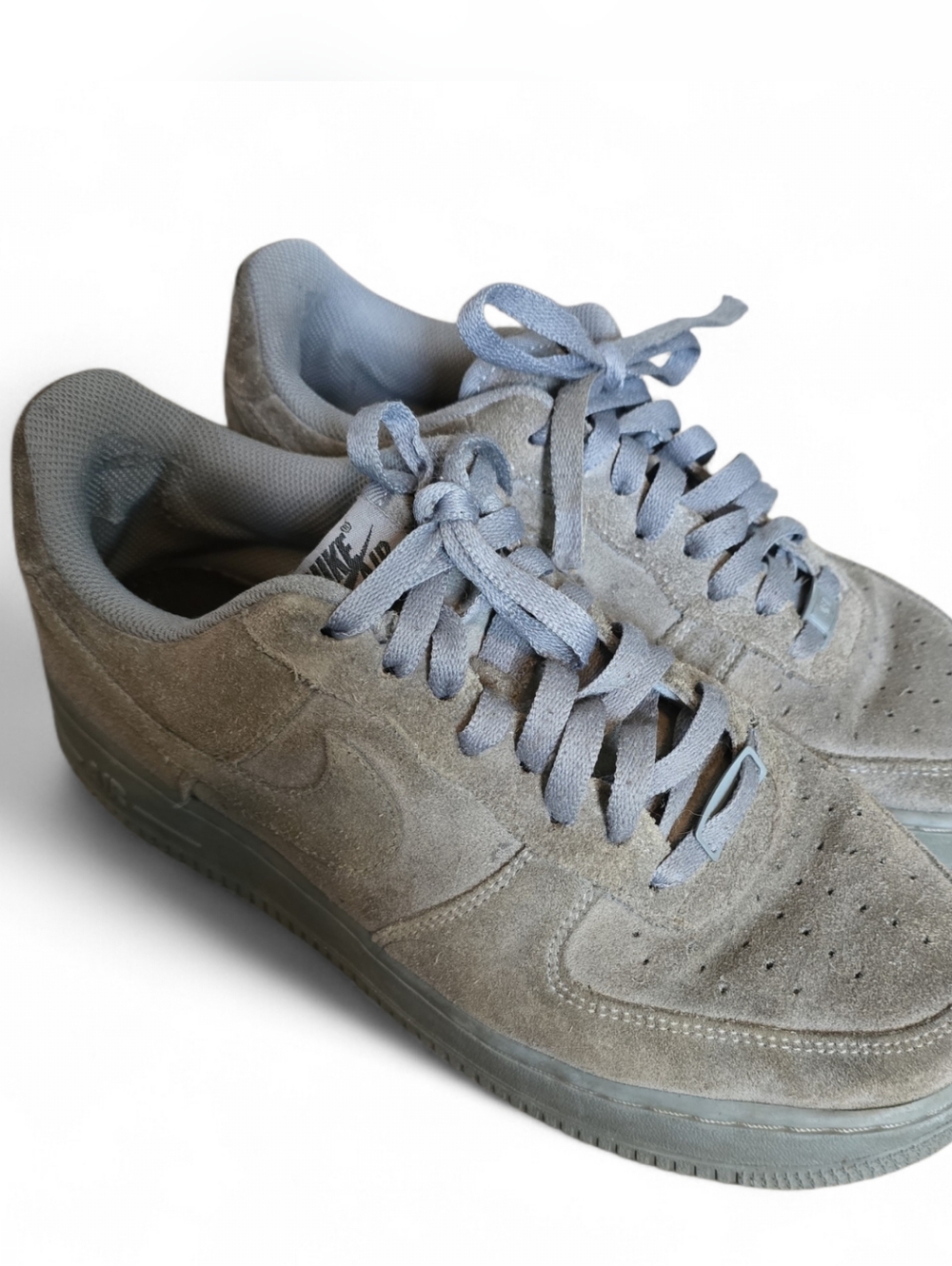Nike Men's Suede Low-Top Air Force 1 Sneakers in Grey | Size 10